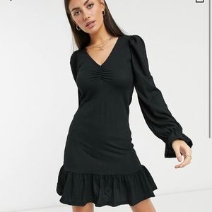 River island Long Sleeve Frill Hem Mini Dress